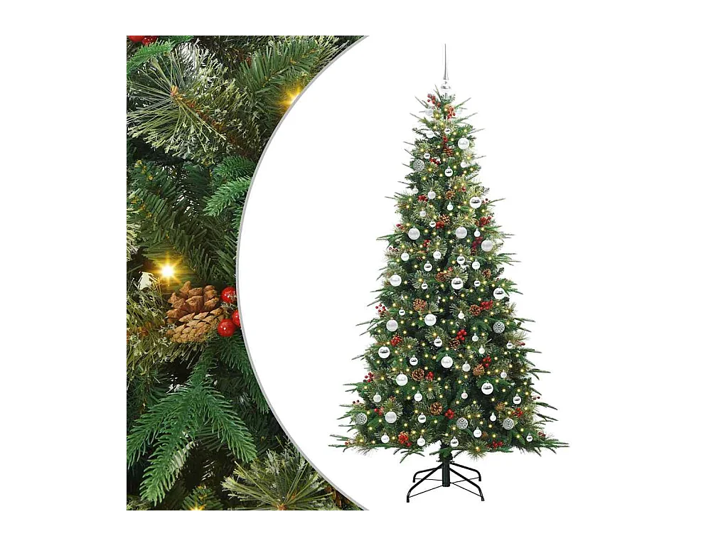 Árbol de Navidad artificial con ramas articuladas Verde 210 cm
