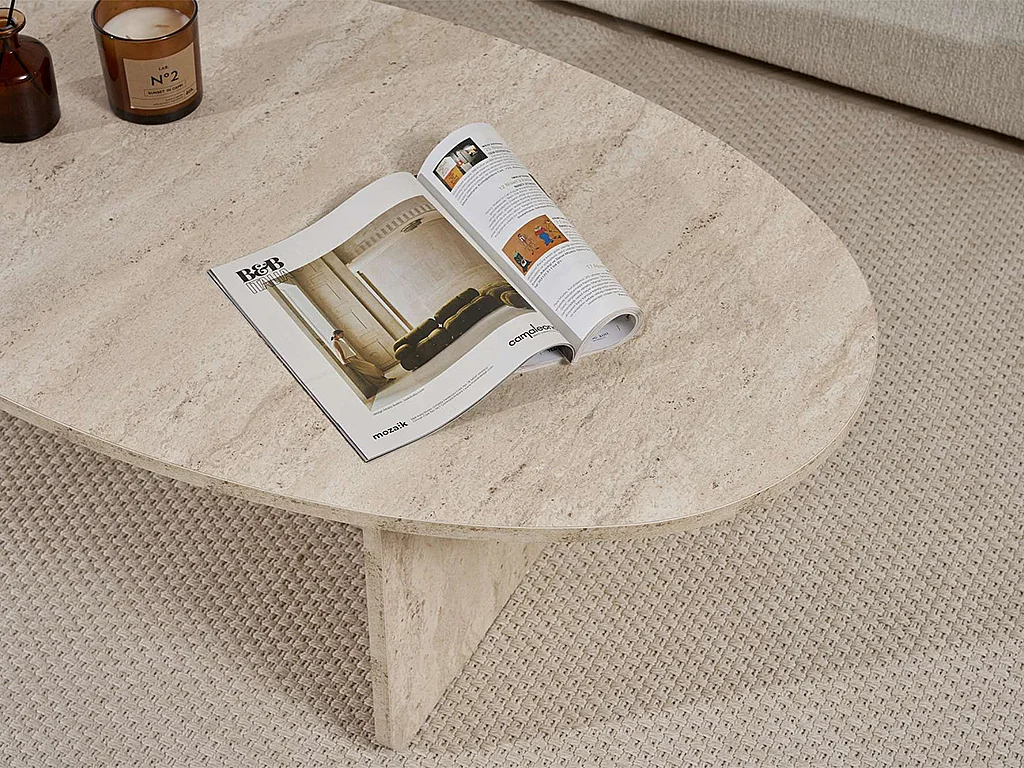 Table basse - Effet travertin - ISENORA