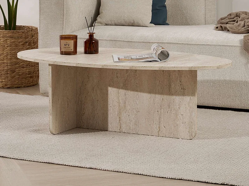 Table basse - Effet travertin - ISENORA