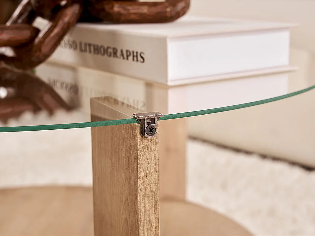 Table basse en verre trempé - Naturel clair - SENIRA