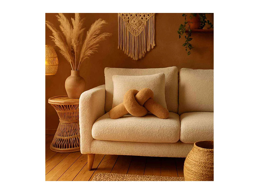 Coussin nœud en polyester Ask Dugum