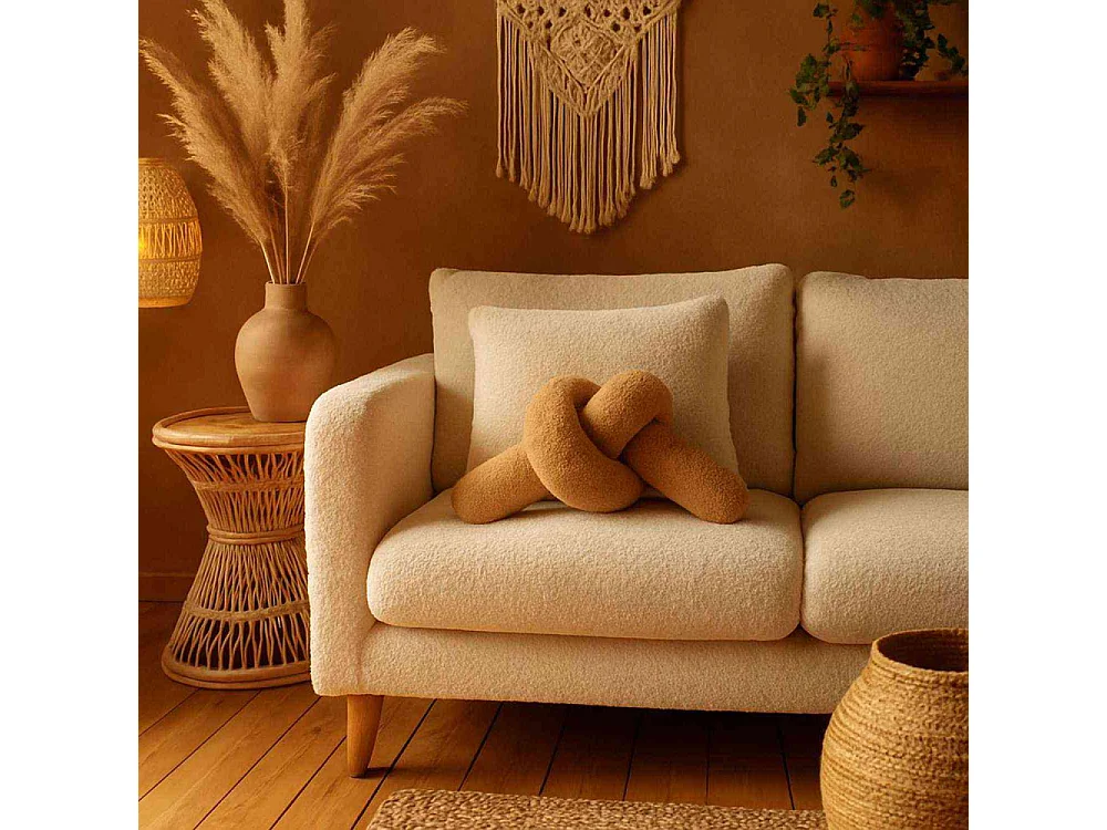 Coussin nœud en polyester Ask Dugum