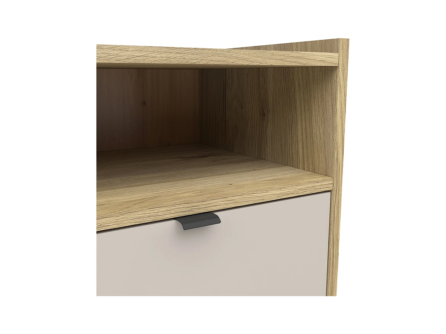 Table de chevet 1 tiroir Donna Cachemire et Bois