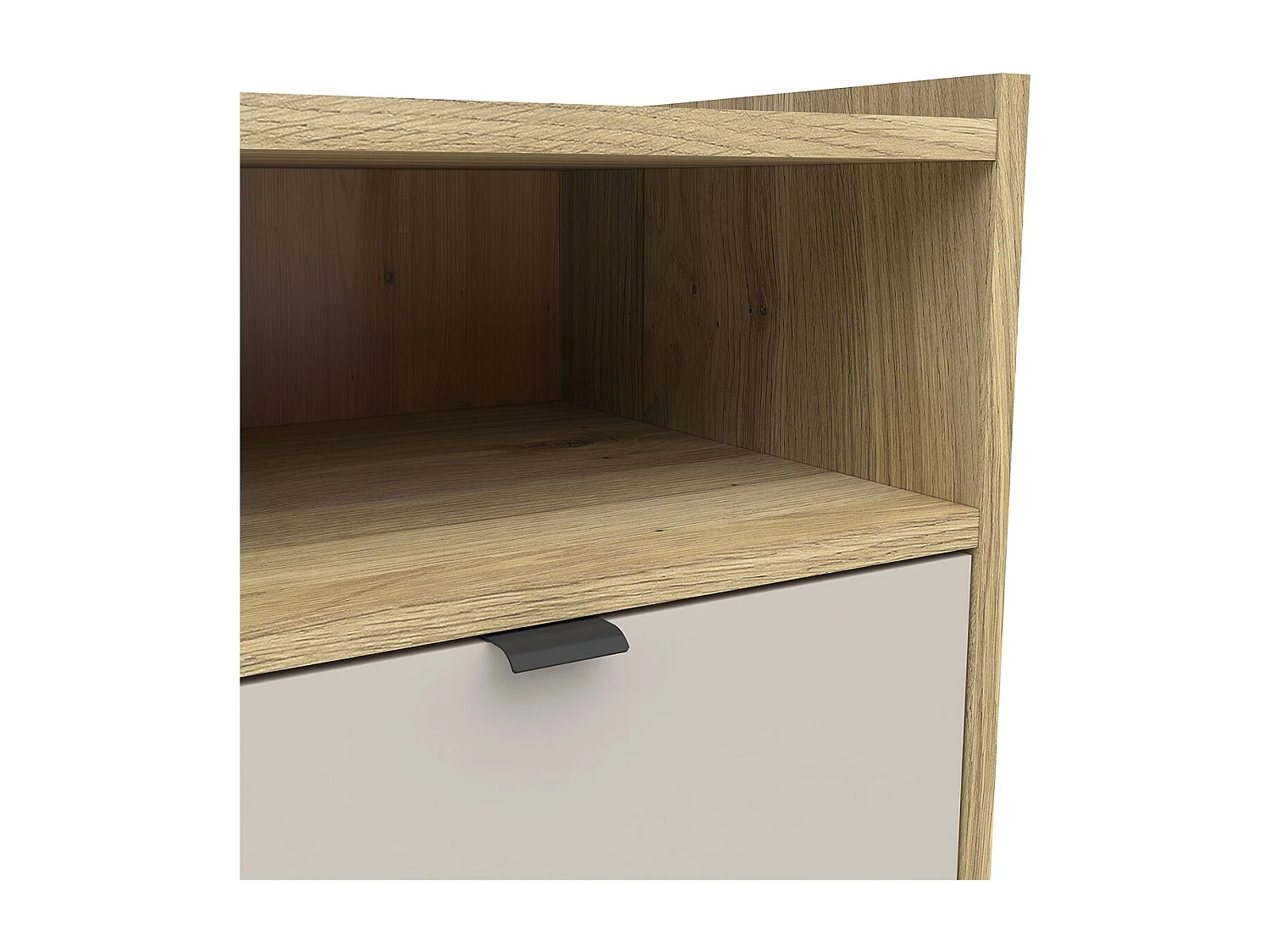 Mesita de noche 1 cajón Donna Cachemira y Madera