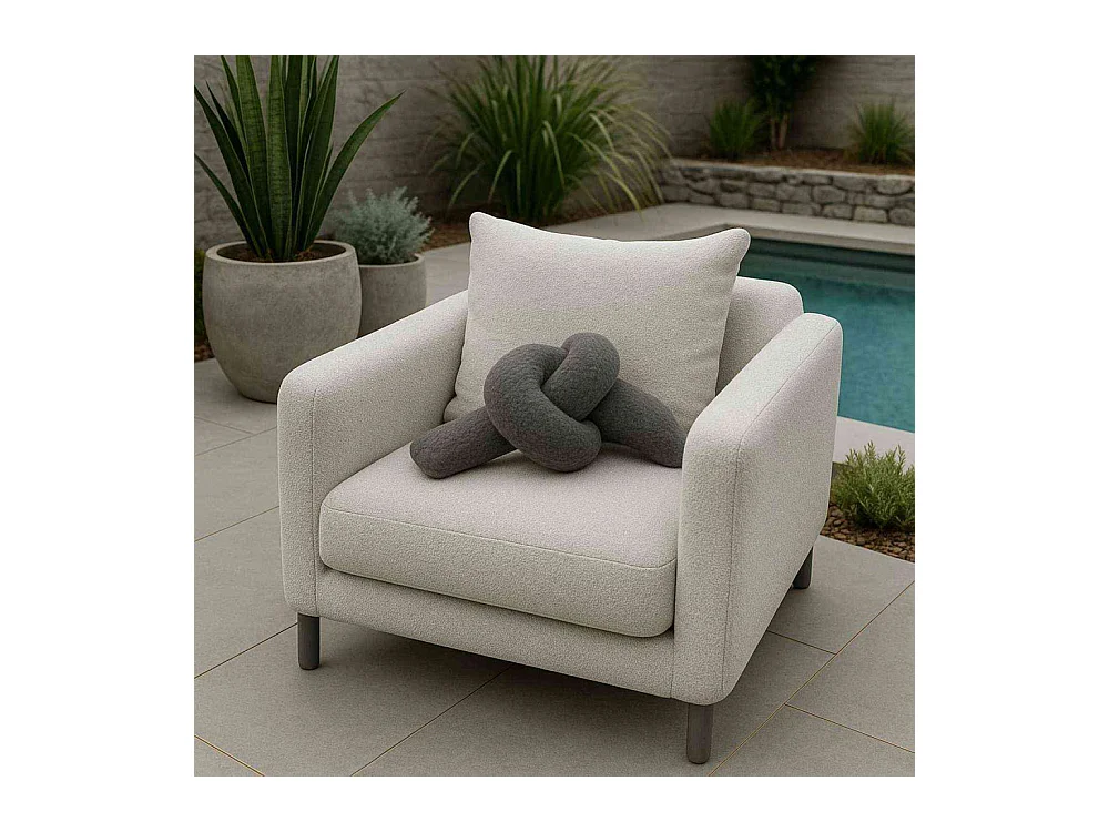 Coussin nœud en polyester Ask Dugum