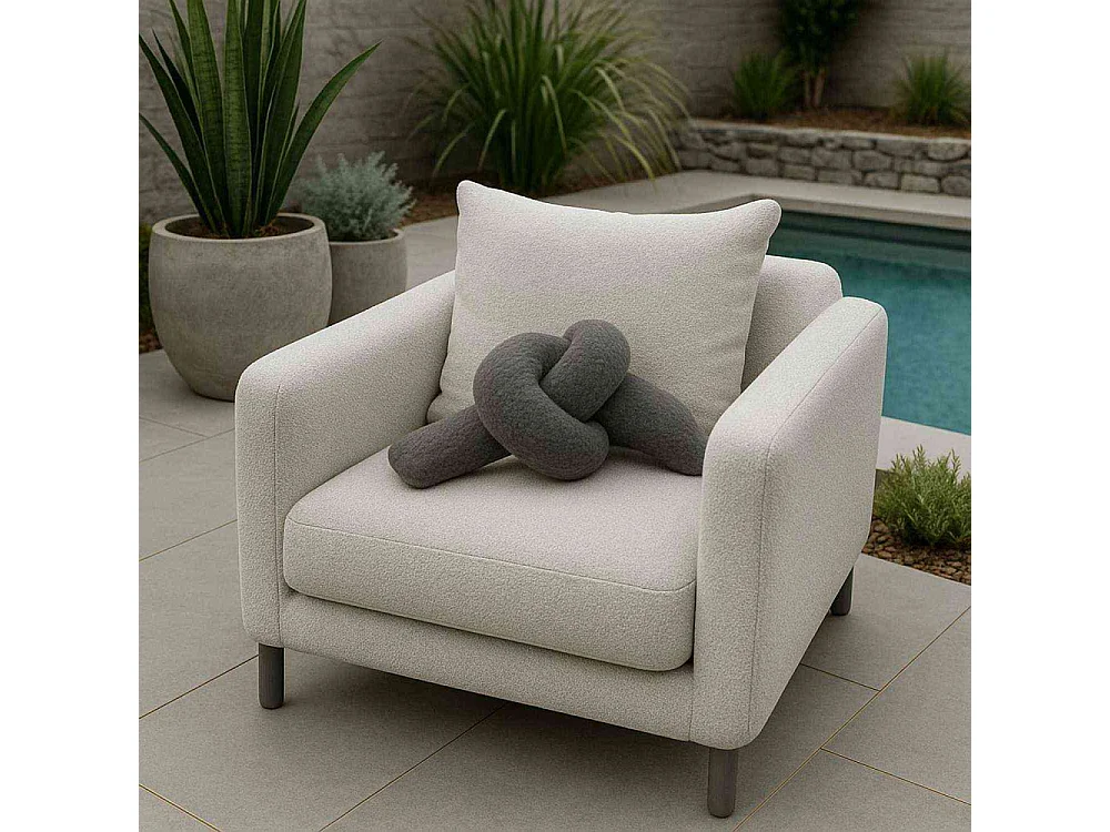 Coussin nœud en polyester Ask Dugum