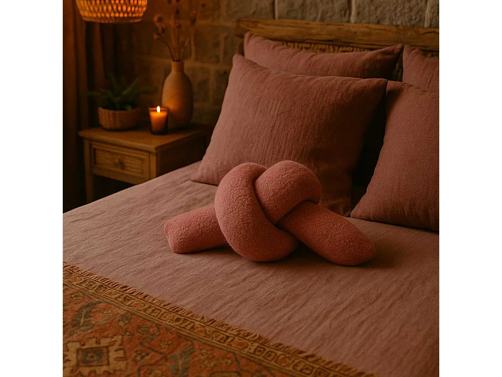 Coussin nœud en polyester Ask Dugum