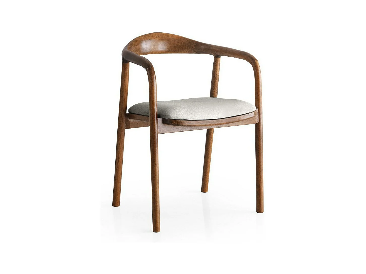 Fauteuil en bois et velours Pia