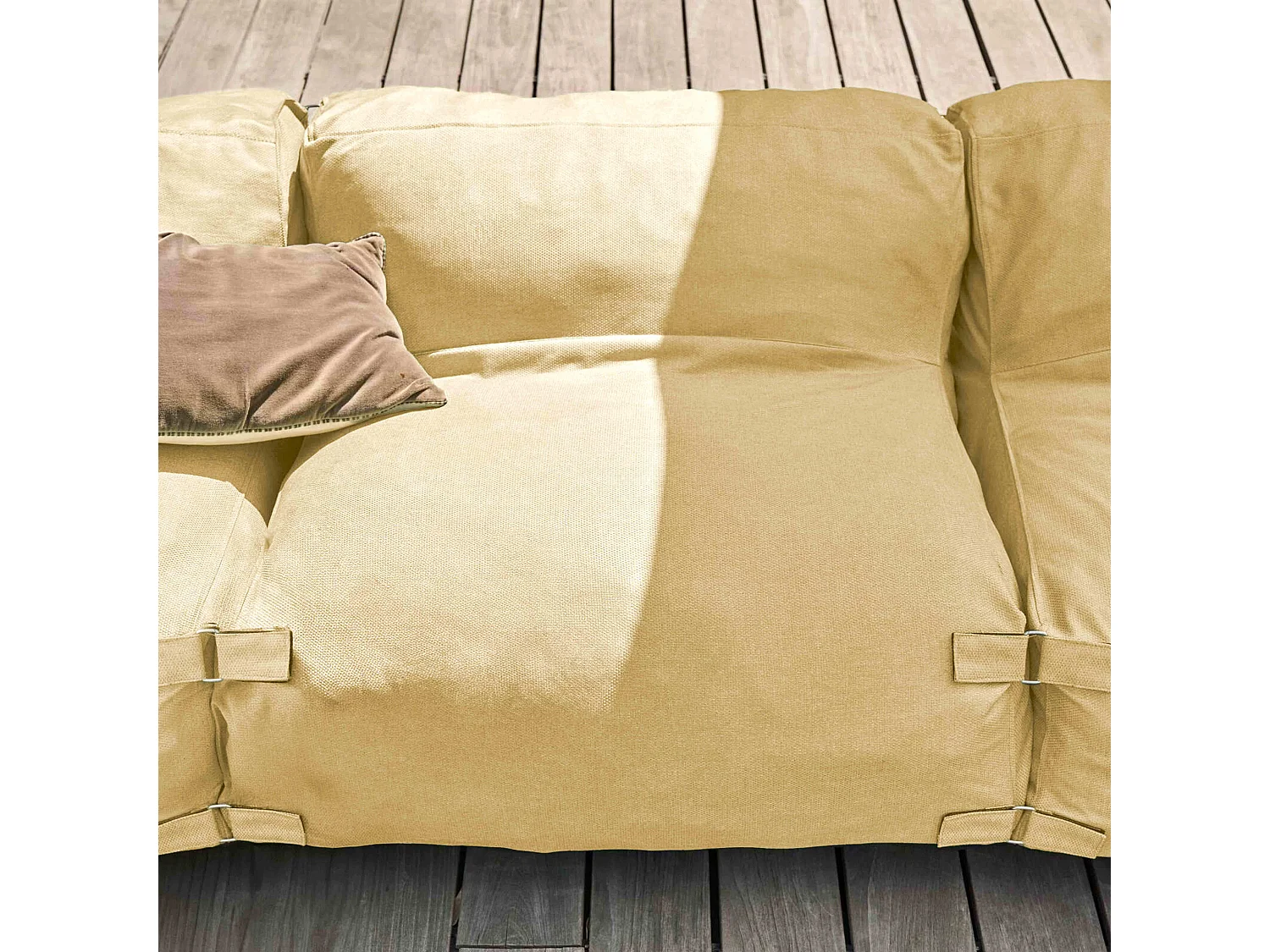 Fauteuil de jardin pour canapé modulable jaune clair