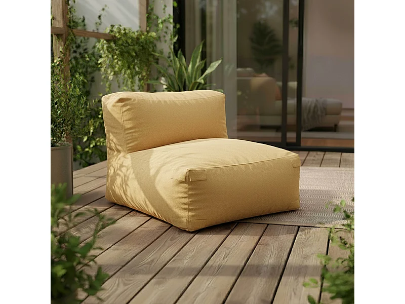 Fauteuil de jardin pour canapé modulable jaune clair