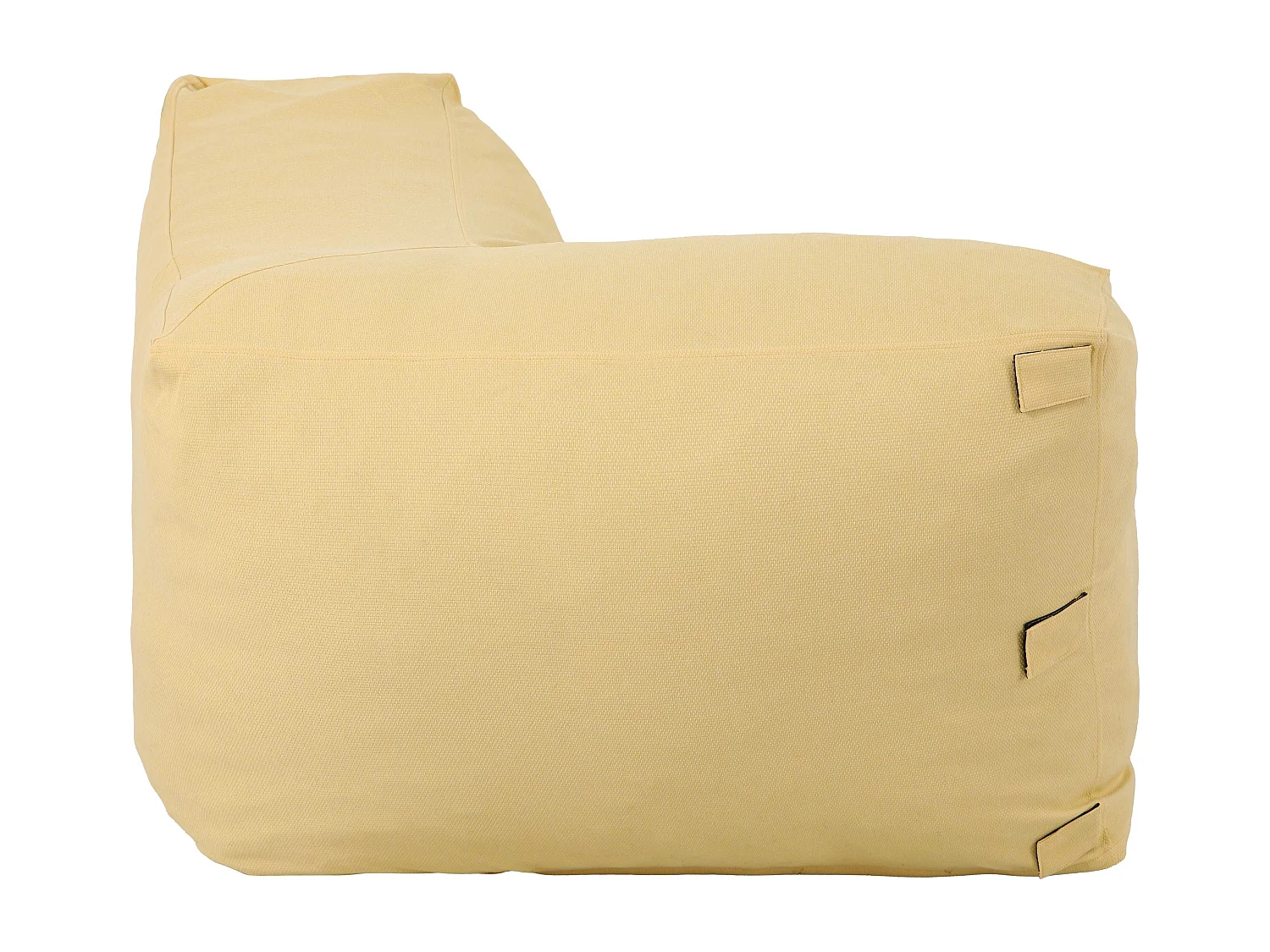 Fauteuil d'angle pour canapé modulable jaune clair