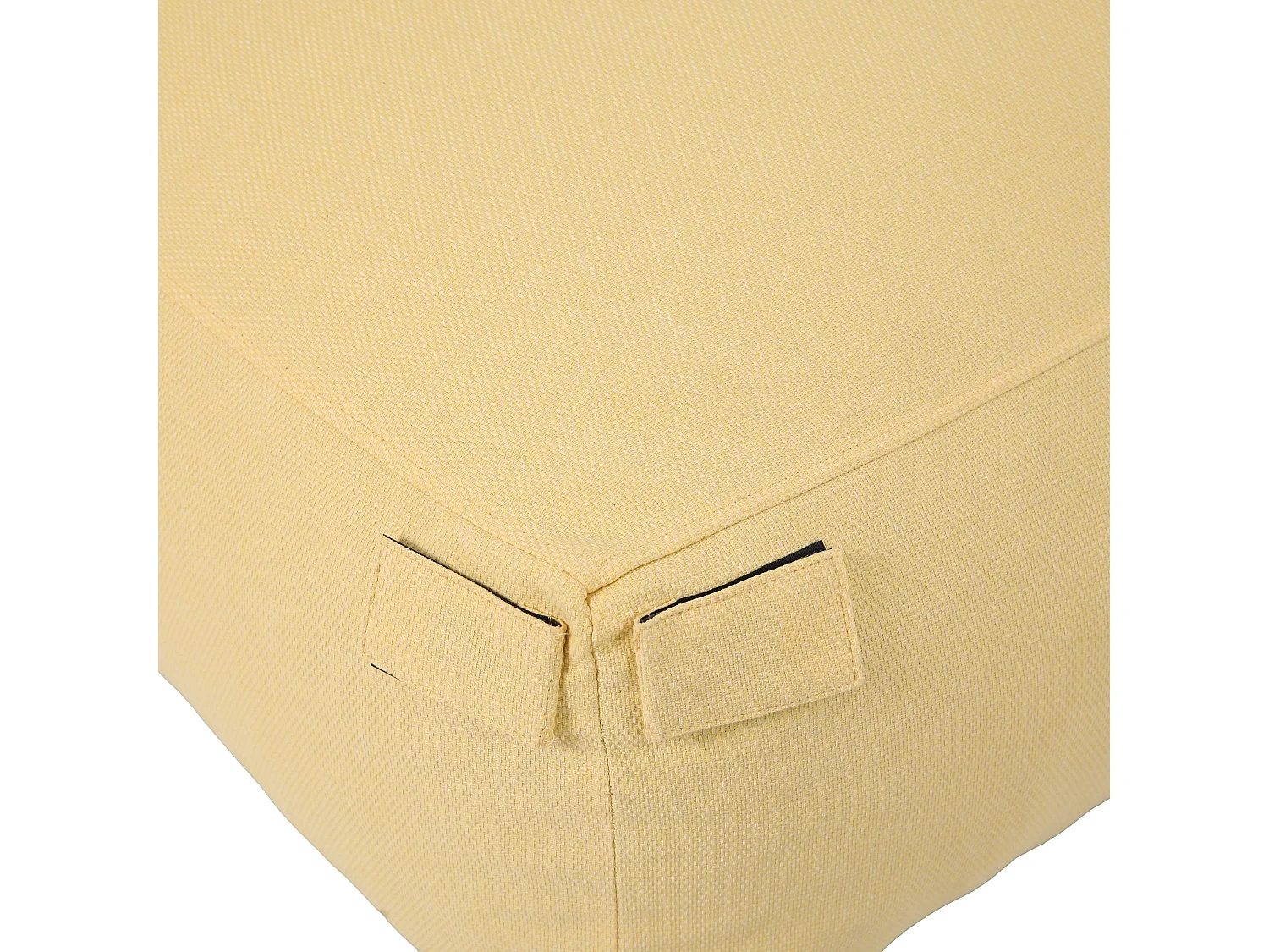 Fauteuil d'angle pour canapé modulable jaune clair