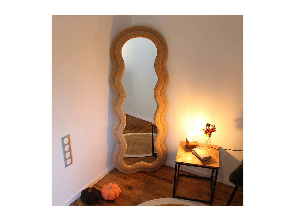 Miroir cadre en tissu Charlotte