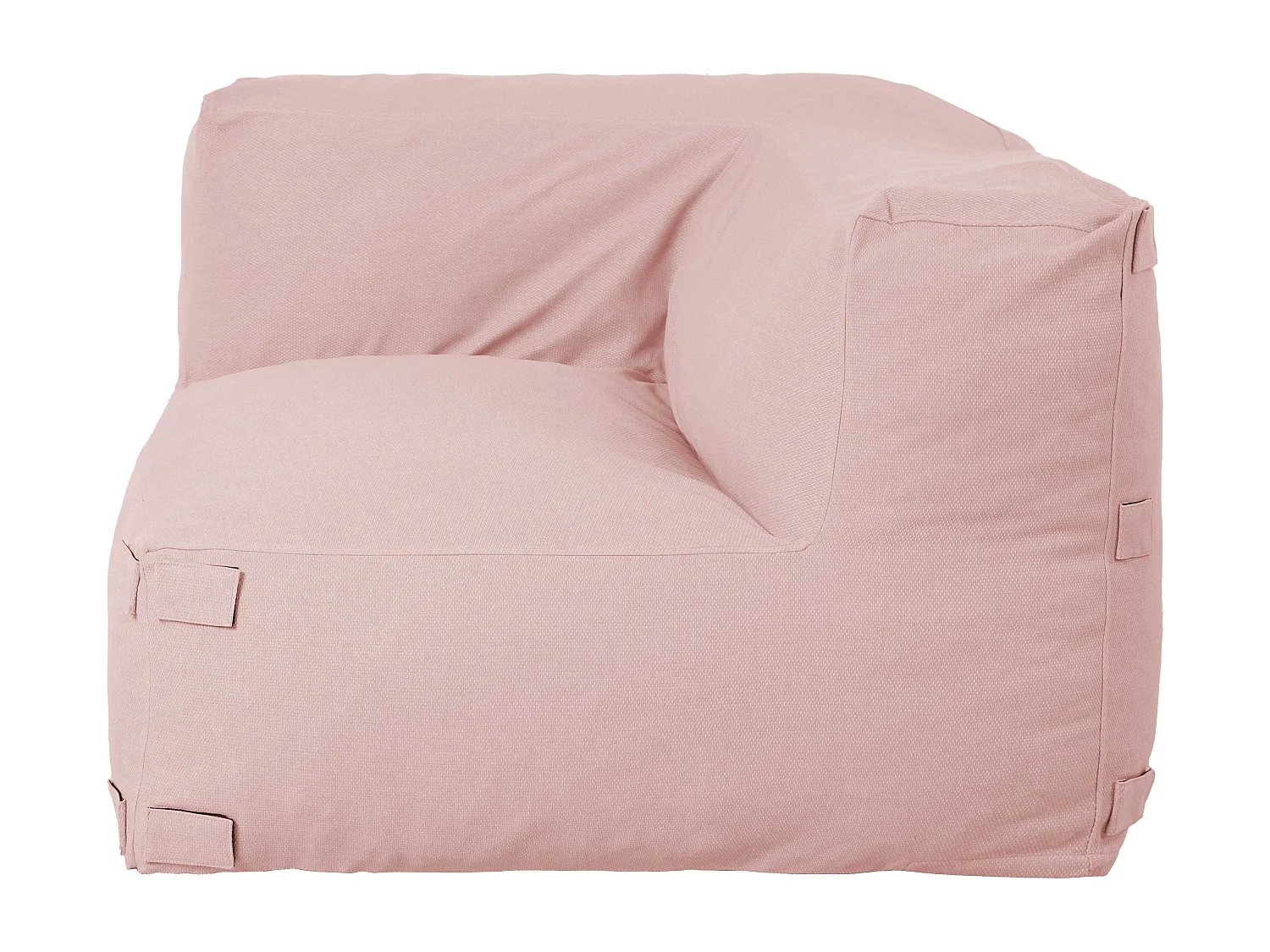 Fauteuil d'angle pour canapé modulable rose poudré