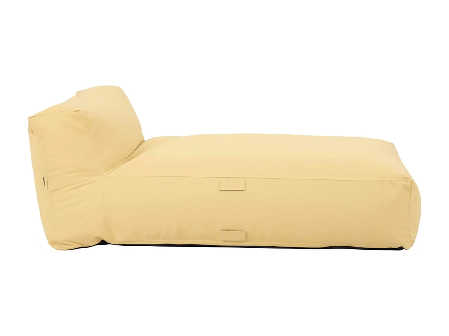 Méridienne pour salon de jardin modulable jaune clair