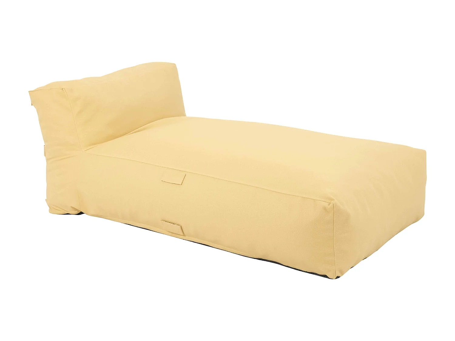 Méridienne pour salon de jardin modulable jaune clair