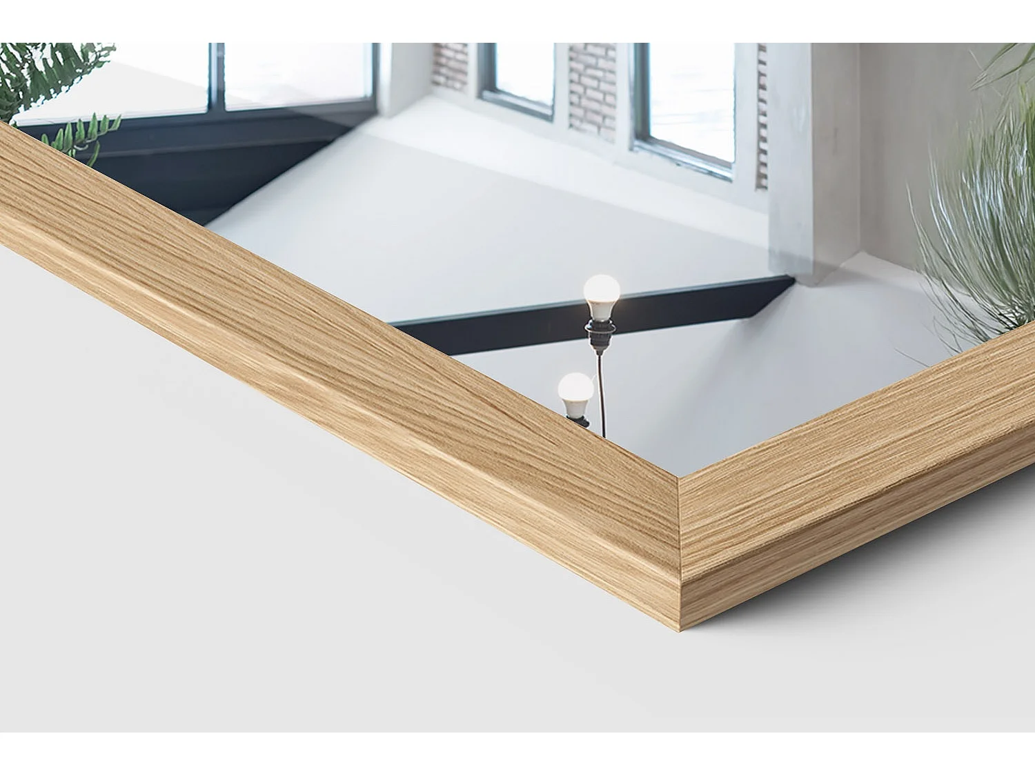 Standspiegel holz mit natürlichem Rahmen stilvoller Akzent für klassische und moderne Innenräume 50x160 Tulup