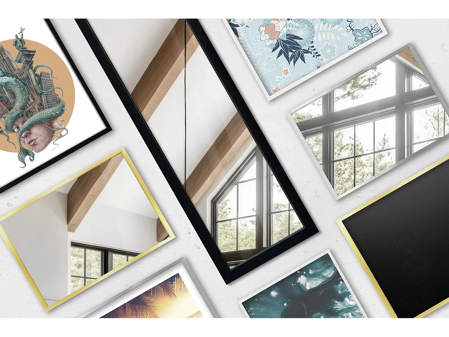 Standspiegel holz mit natürlichem Rahmen stilvoller Akzent für klassische und moderne Innenräume 50x160 Tulup