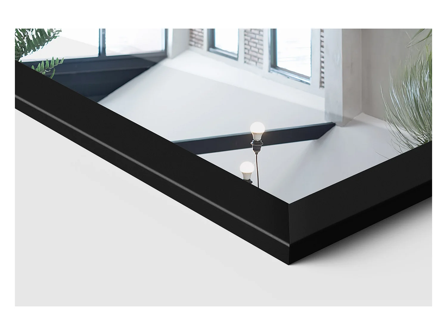 Standspiegel schwarz mit stilvollem Rahmen elegantes Dekoelement für Flur Schlafzimmer oder Wohnzimmer 50x160 Tulup