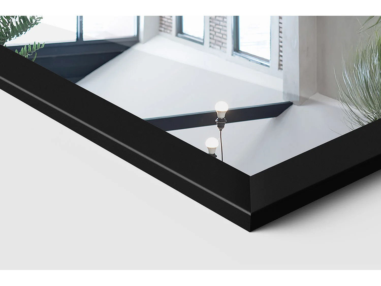 Standspiegel schwarz mit stilvollem Rahmen elegantes Dekoelement für Flur Schlafzimmer oder Wohnzimmer 50x160 Tulup