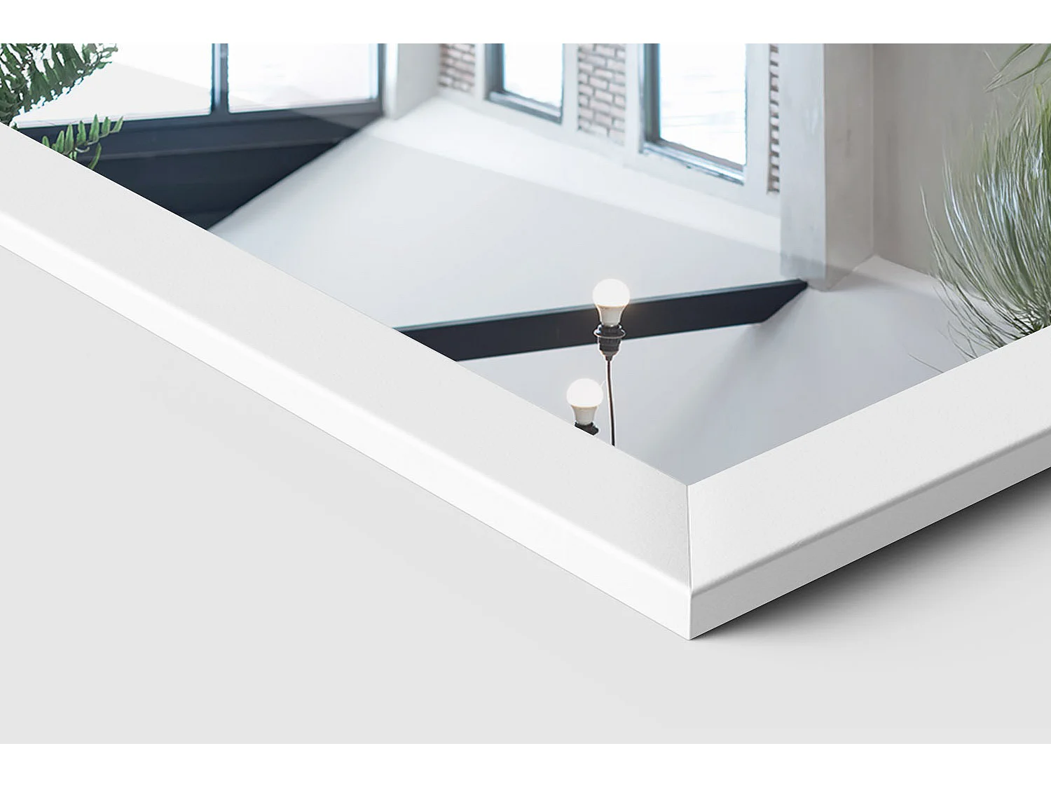 Standspiegel weiß im eleganten Rahmen modernes Spiegel für Schlafzimmer Flur oder Wohnzimmer 50x160 Tulup