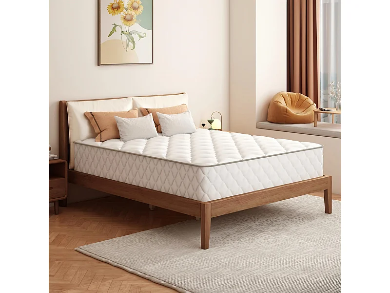 Matratze 90x200 cm - Taschenfederkernmatratze 7 Zonen - Stärke 22 cm - Härtegrad 3 - Memory Schaum - mit Spannbettlaken - Ergonomisch - Atmungsaktiv