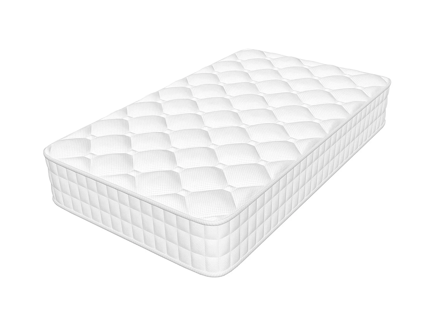 Taschenfederkernmatratze 90 x 190 cm - 7 Komfortzonen - Rückenentlastung - Stärke 22 cm - Härtegrad 3 - Memory Schaum - mit Spannbettlaken - Atmungsaktiv