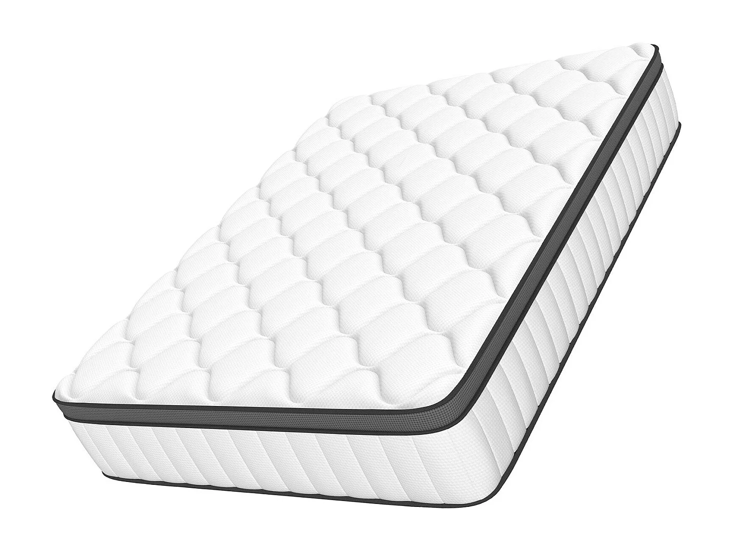 Taschenfederkernmatratze 140x200 - Federkernmatratze Matratzen 140x200 - Höhe 25cm mit Spannbettlaken - ergonomisch und atmungsaktiv - Härtegrad H3 - Schwarz