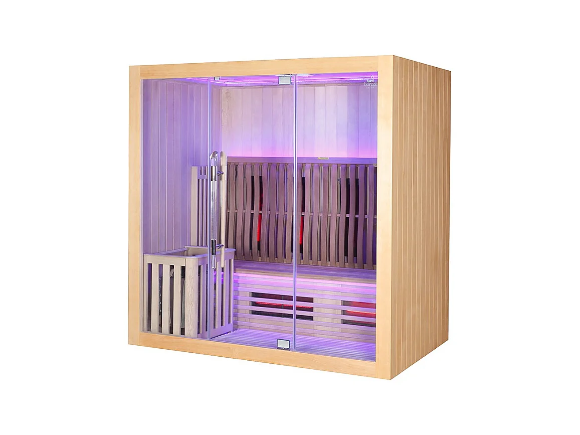 Sauna Combi Boreal® Elégance 4 - 200x125 Infrarouge + Vapeur