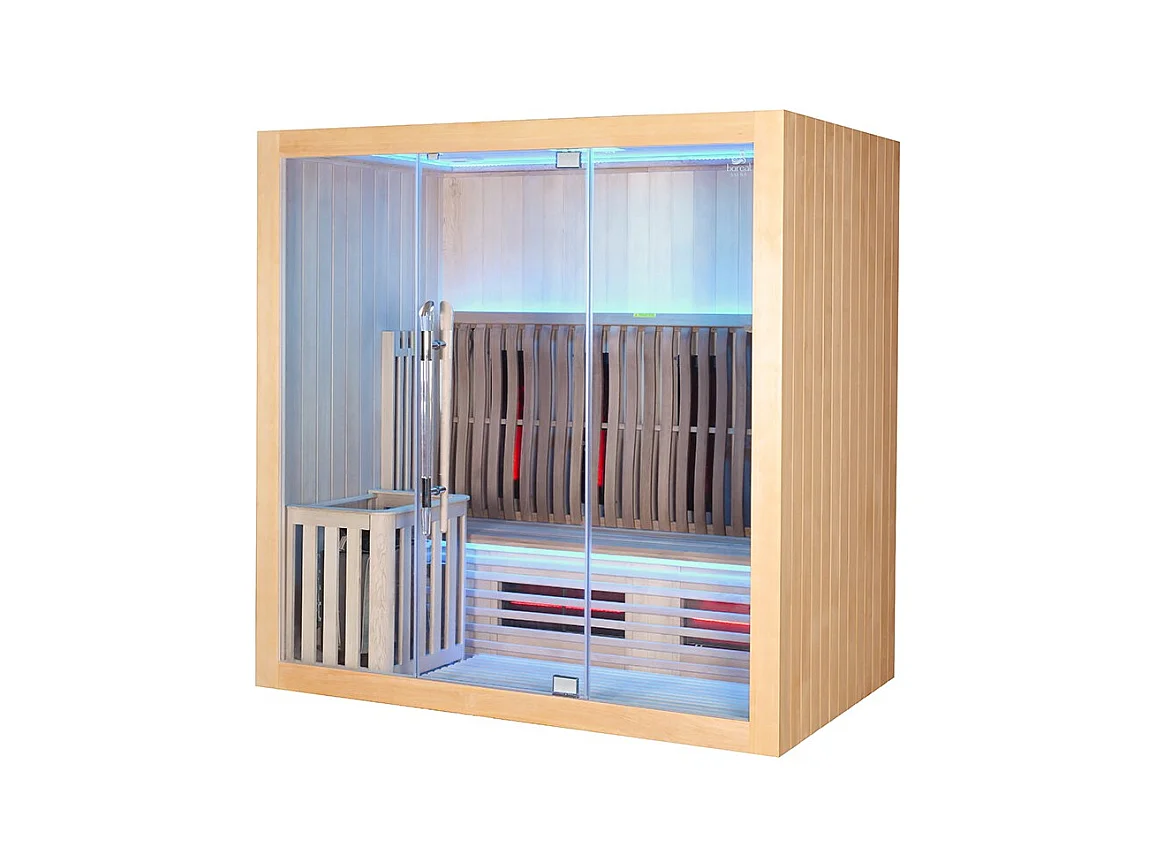 Sauna Combi Boreal® Elégance 4 - 200x125 Infrarouge + Vapeur