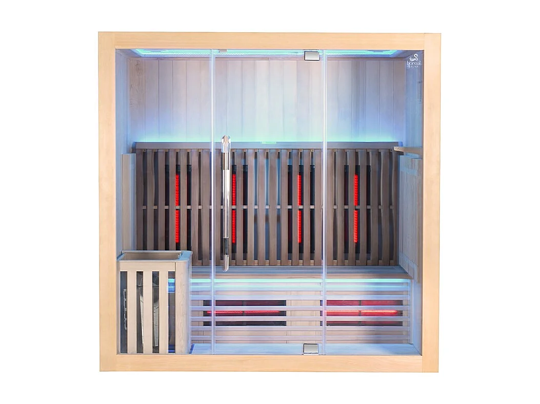 Sauna Combi Boreal® Elégance 4 - 200x125 Infrarouge + Vapeur