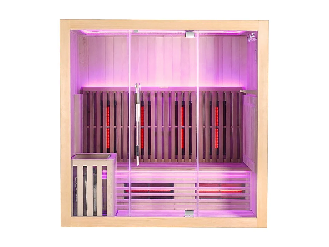 Sauna Combi Boreal® Elégance 4 - 200x125 Infrarouge + Vapeur