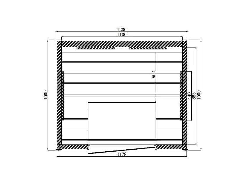Sauna Diffusion 120 - 2 places à Spectre Complet - ​120x100