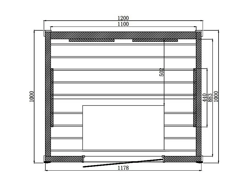 Sauna Diffusion 120 - 2 places à Spectre Complet - ​120x100