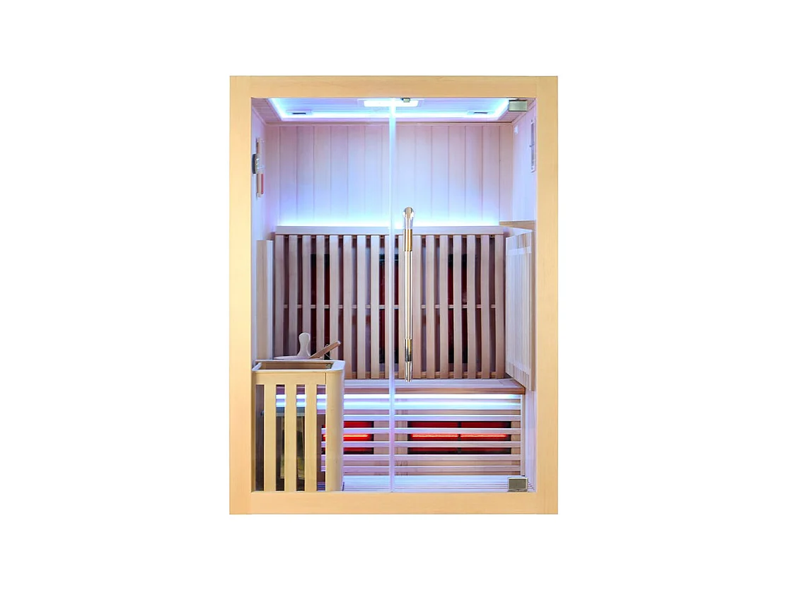 Sauna Combi Boreal® Elégance 2 - 150x125 Infrarouge + Vapeur