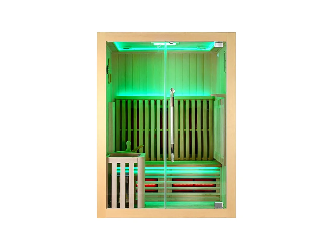 Sauna Combi Boreal® Elégance 2 - 150x125 Infrarouge + Vapeur