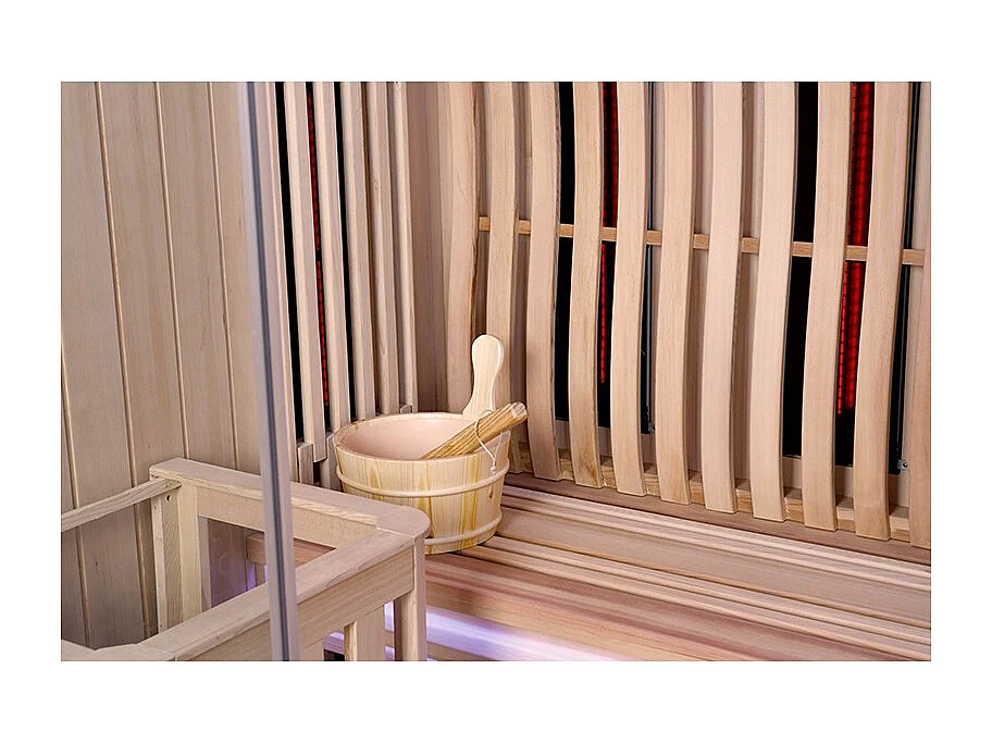 Sauna Combi Boreal® Elégance 2 - 150x125 Infrarouge + Vapeur