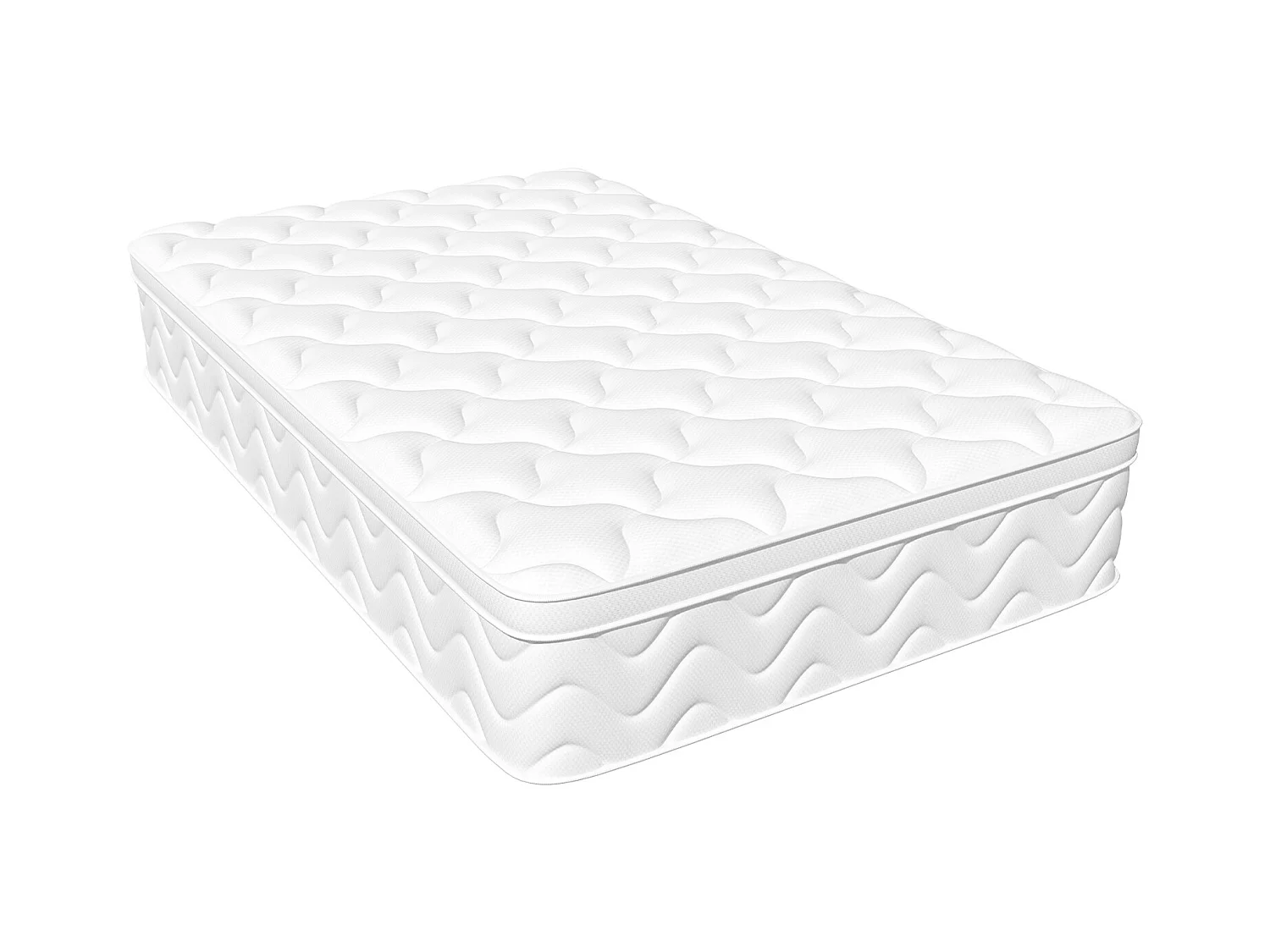 Taschenfederkernmatratze 90 x 190 cm - 7 Zone - Matratzen mit Spannbettlaken - Stärke 28 cm - Härtegrad 3 - Atmungsaktiv - Rückenentlastung