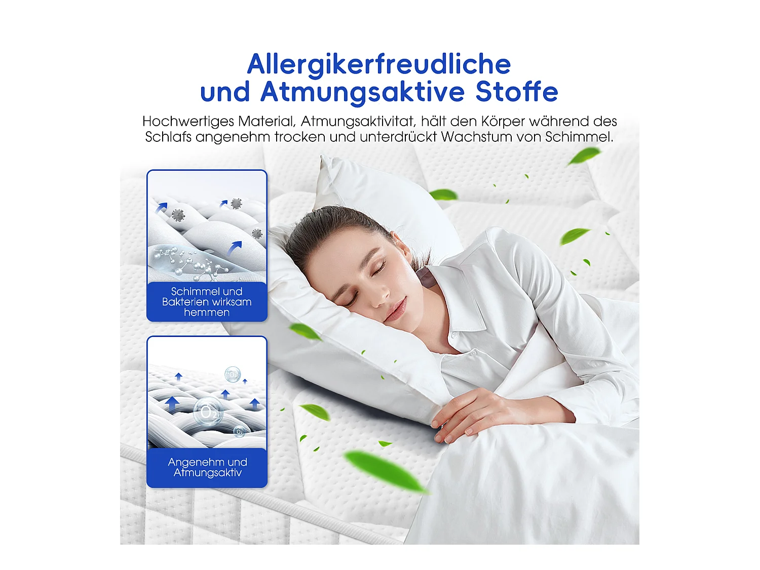 Taschenfederkernmatratze 140 x 190 cm - 7 Zone Federkernmatratze - Stärke 22 cm - Härtegrad 3 - Matratzen mit Spannbettlaken - Matratze für Kinder und Erwachsene