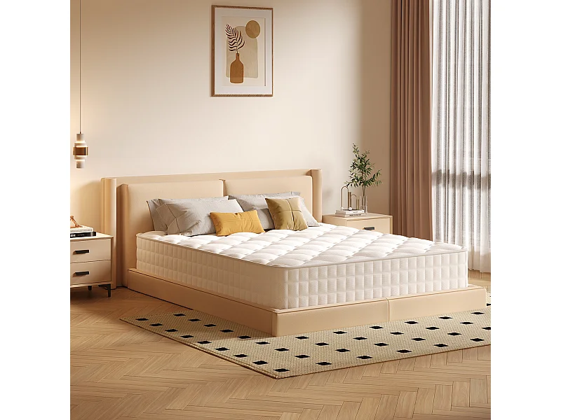 Taschenfederkernmatratze 140 x 190 cm - 7 Zone Federkernmatratze - Stärke 22 cm - Härtegrad 3 - Matratzen mit Spannbettlaken - Matratze für Kinder und Erwachsene