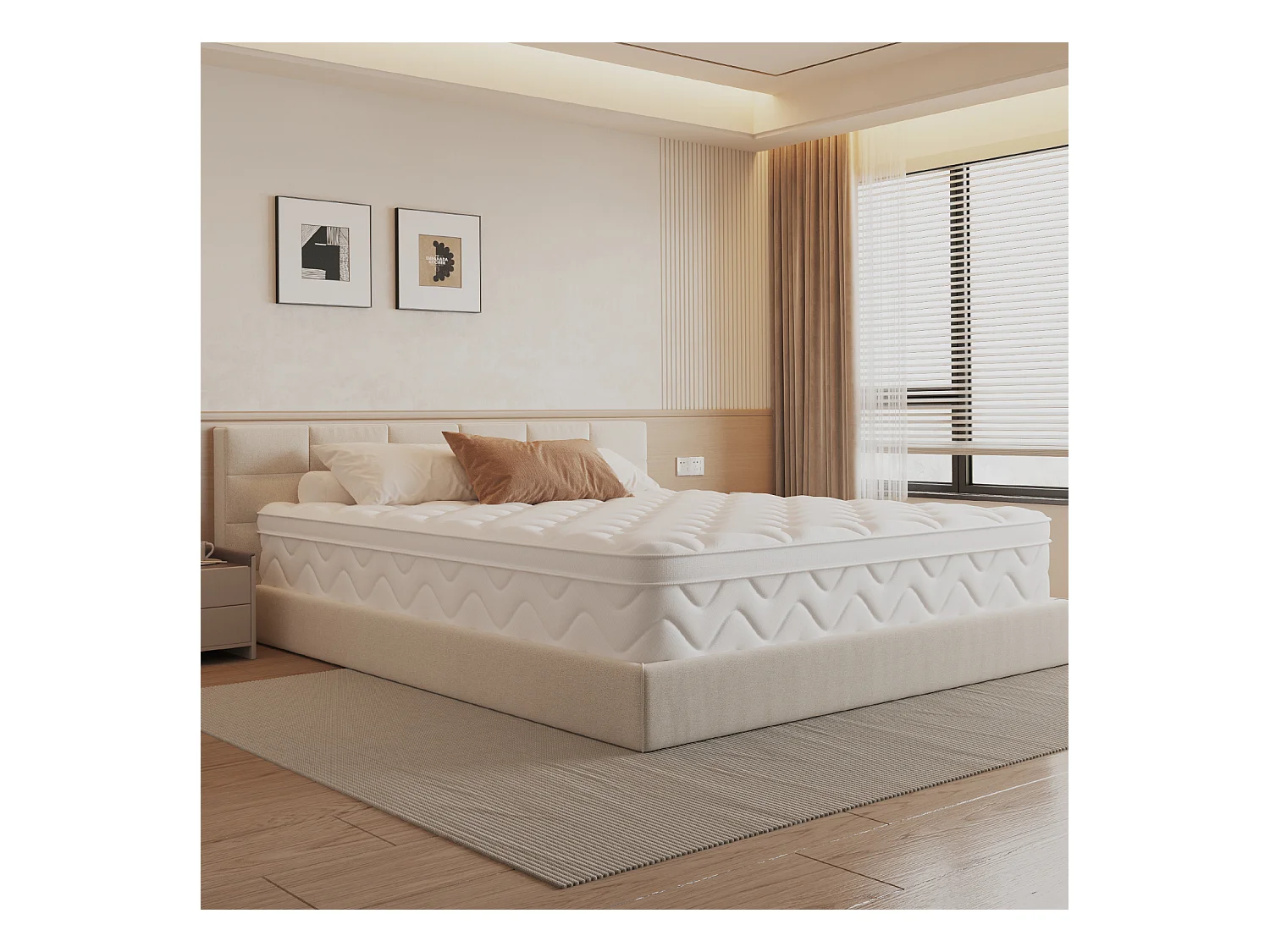 Taschenfederkernmatratze 90 x 200 cm - 7 Zone - Matratzen mit Spannbettlaken - Stärke 28 cm - Härtegrad 3 - Matratze für Kinder und Erwachsene
