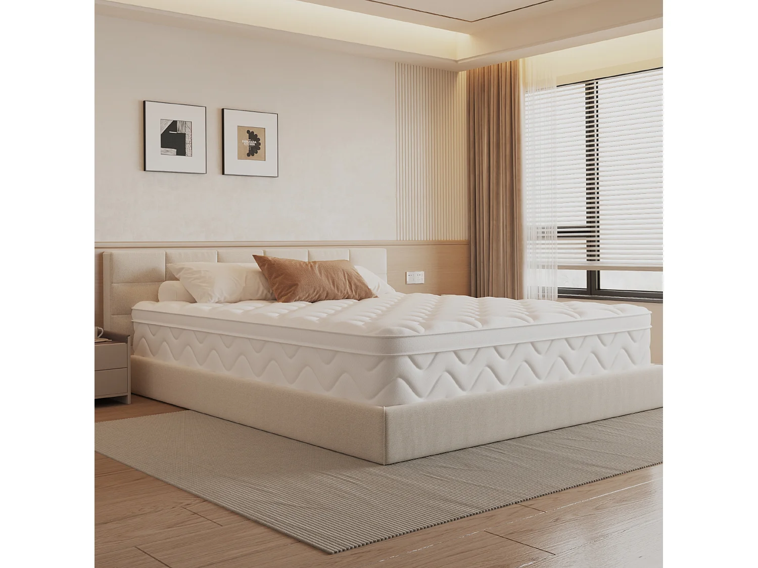 Taschenfederkernmatratze 90 x 200 cm - 7 Zone - Matratzen mit Spannbettlaken - Stärke 28 cm - Härtegrad 3 - Matratze für Kinder und Erwachsene