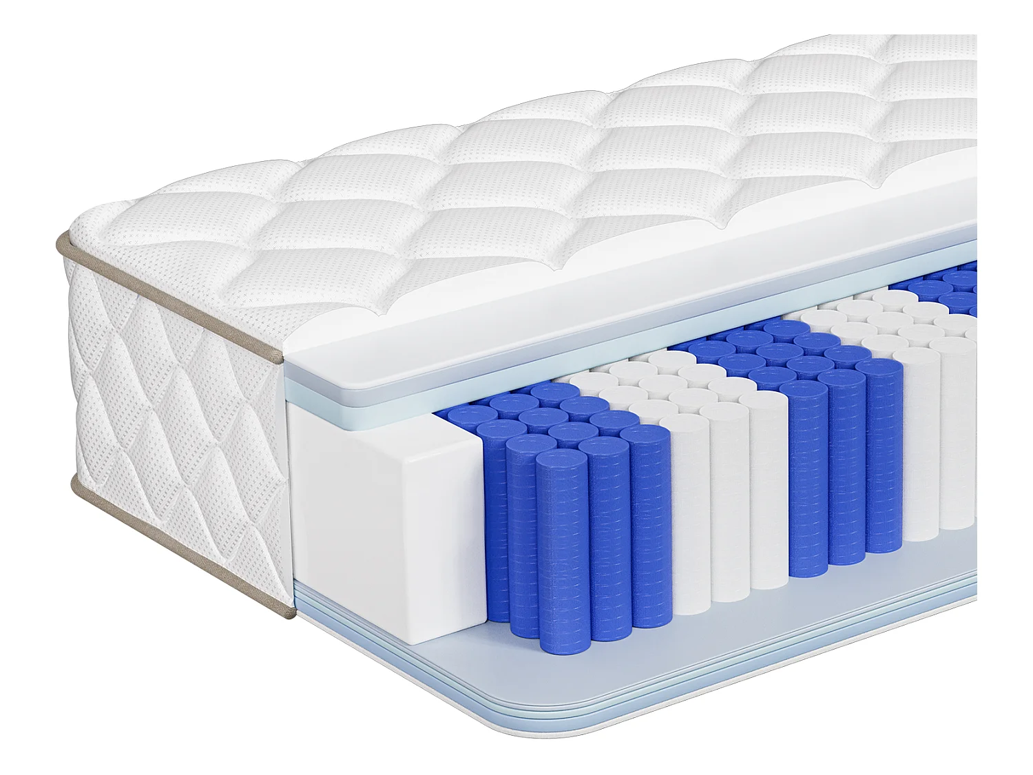 Taschenfederkernmatratze 90 x 200 cm - 7 Zone Federkernmatratze - Stärke 22 cm - Härtegrad 3 - Matratzen mit Spannbettlaken - Matratze für Kinder und Erwachsene