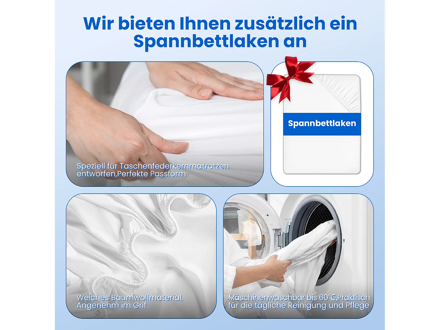 Taschenfederkernmatratze 90 x 200 cm - 7 Zone Federkernmatratze - Stärke 22 cm - Härtegrad 3 - Matratzen mit Spannbettlaken - Matratze für Kinder und Erwachsene