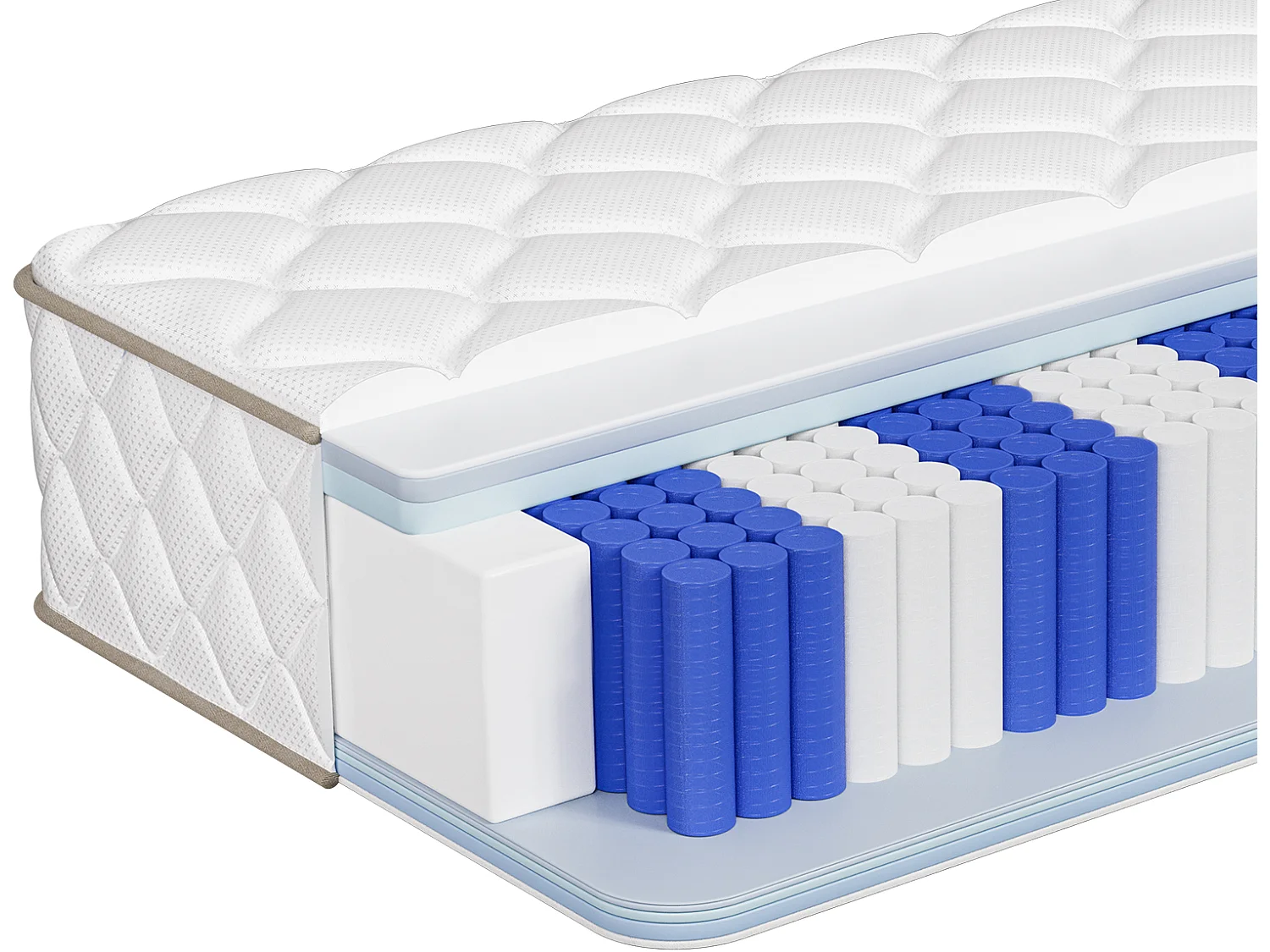 Taschenfederkernmatratze 90 x 200 cm - 7 Zone Federkernmatratze - Stärke 22 cm - Härtegrad 3 - Matratzen mit Spannbettlaken - Matratze für Kinder und Erwachsene