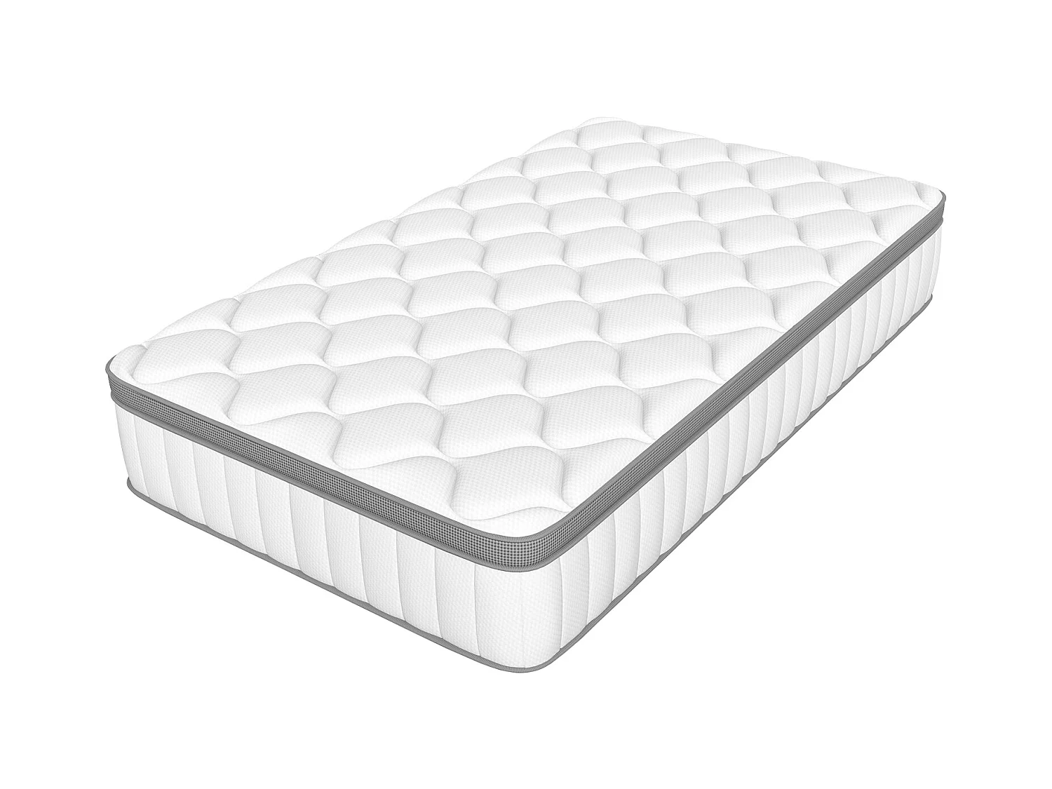 Taschenfederkernmatratze 90 x 200 cm - 7 Zone Federkernmatratze - Stärke 25 cm - Härtegrad 3 - Matratzen mit Spannbettlaken - Matratze für Kinder und Erwachsene
