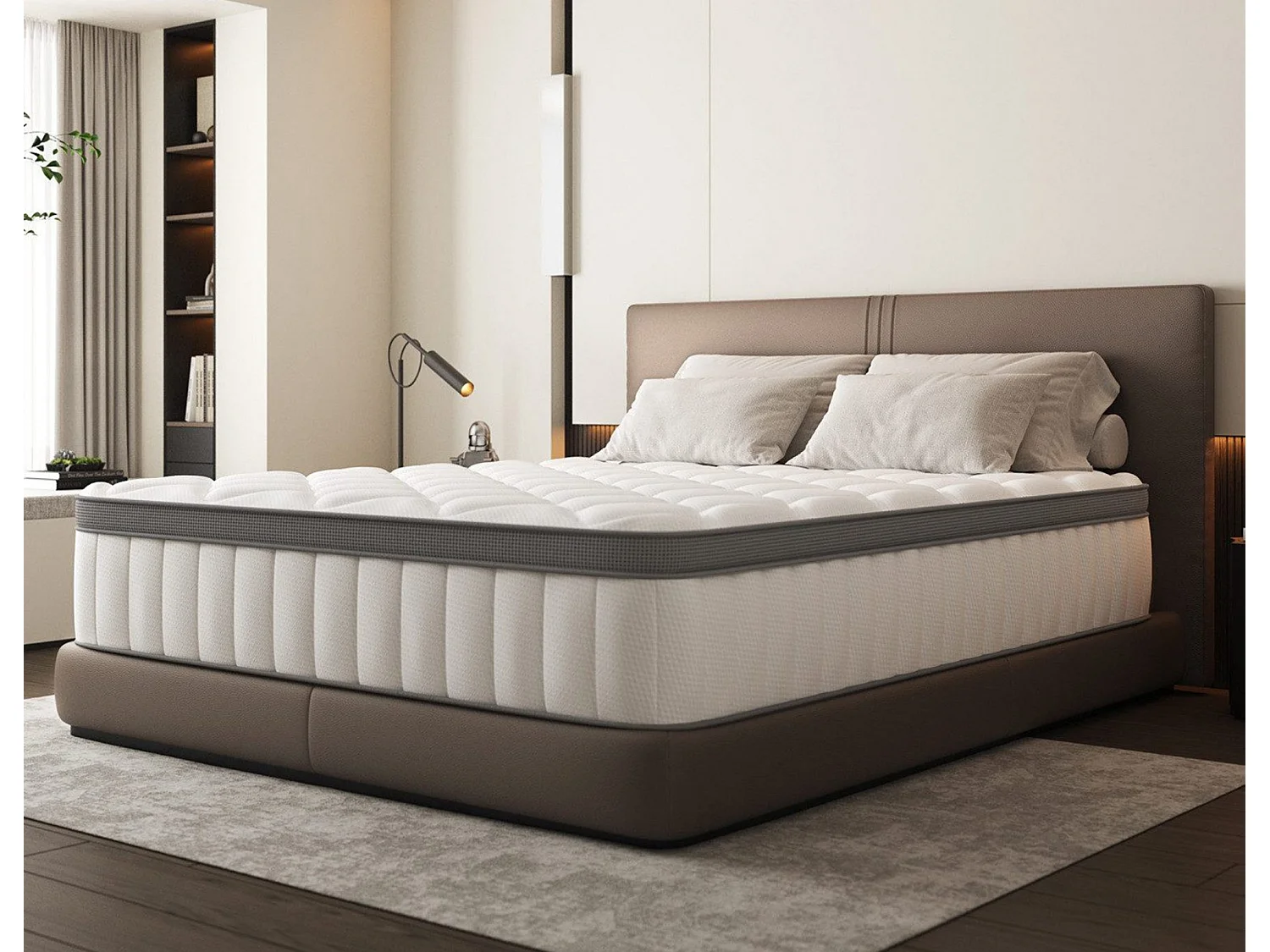 Taschenfederkernmatratze 90 x 200 cm - 7 Zone Federkernmatratze - Stärke 25 cm - Härtegrad 3 - Matratzen mit Spannbettlaken - Matratze für Kinder und Erwachsene