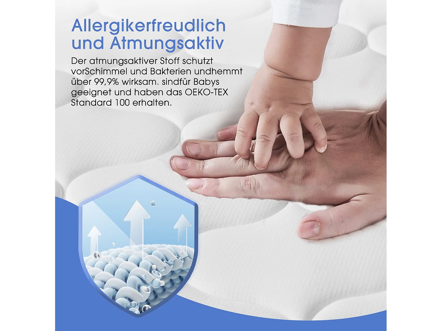 Taschenfederkernmatratze 140 x 200 cm - 7 Zone Federkernmatratze - Stärke 25 cm - Härtegrad 3 - Matratzen mit Spannbettlaken - Matratze für Kinder und Erwachsene