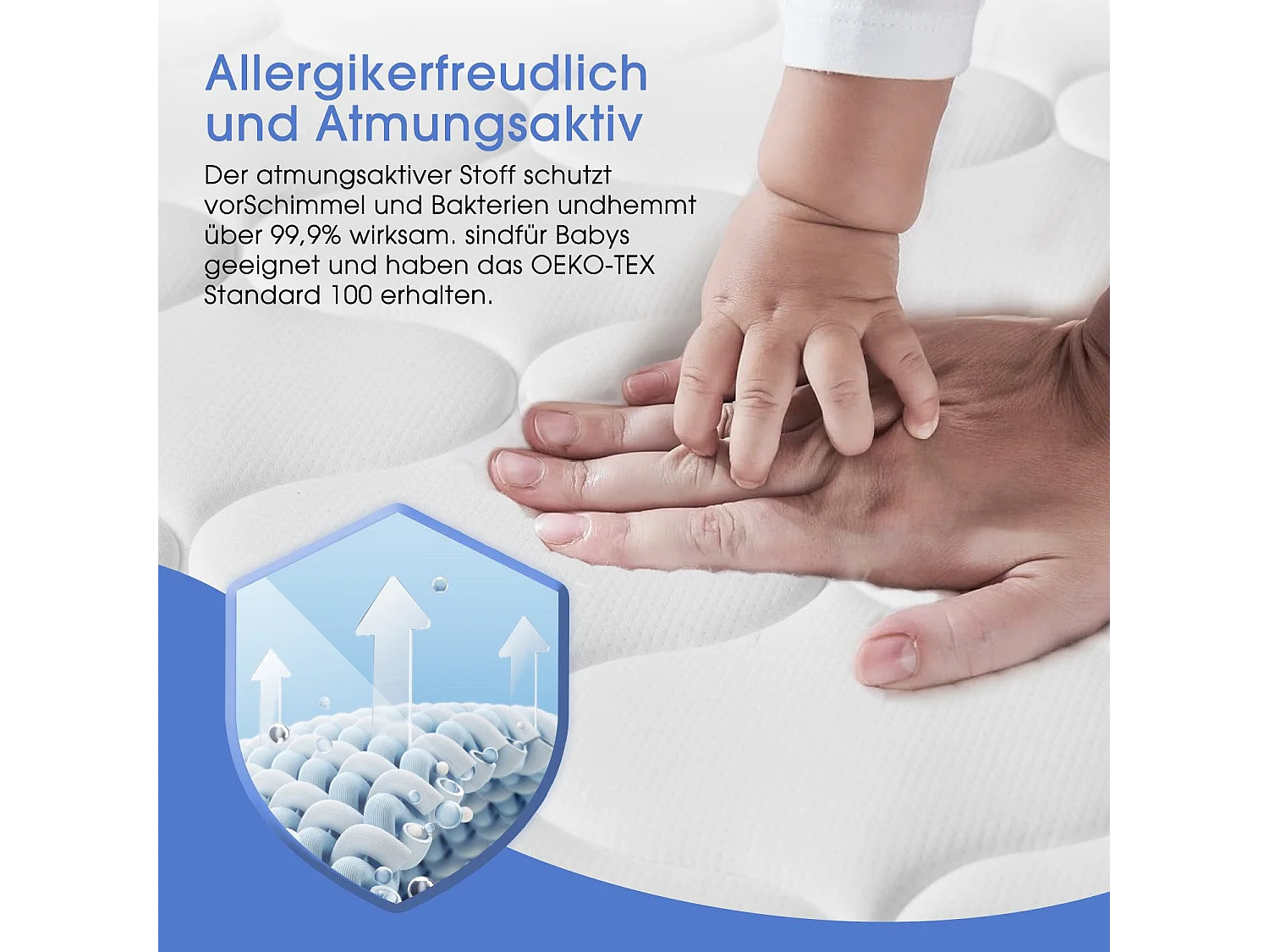 Taschenfederkernmatratze 140 x 190 cm - 7 Zone Federkernmatratze - Stärke 25 cm - Härtegrad 3 - Matratzen mit Spannbettlaken - Matratze für Kinder und Erwachsene