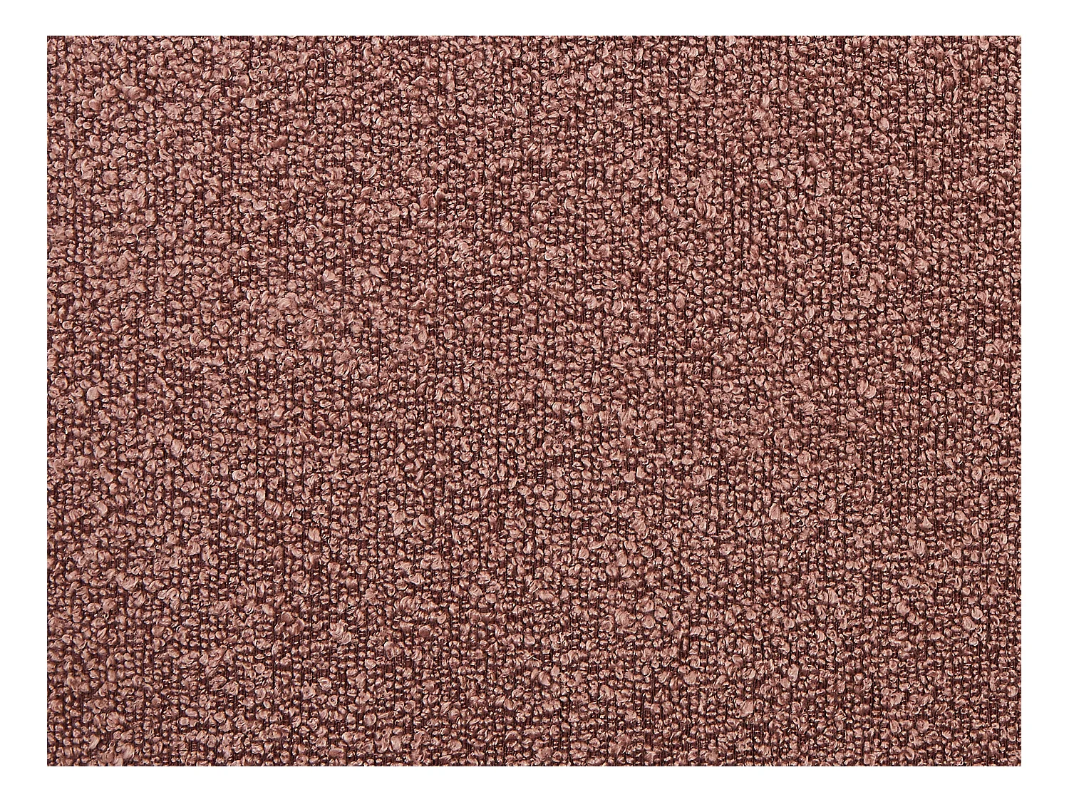 Lit coffre 140 x 190 cm - Tissu bouclette - Terracotta + Matelas - MAZIRI